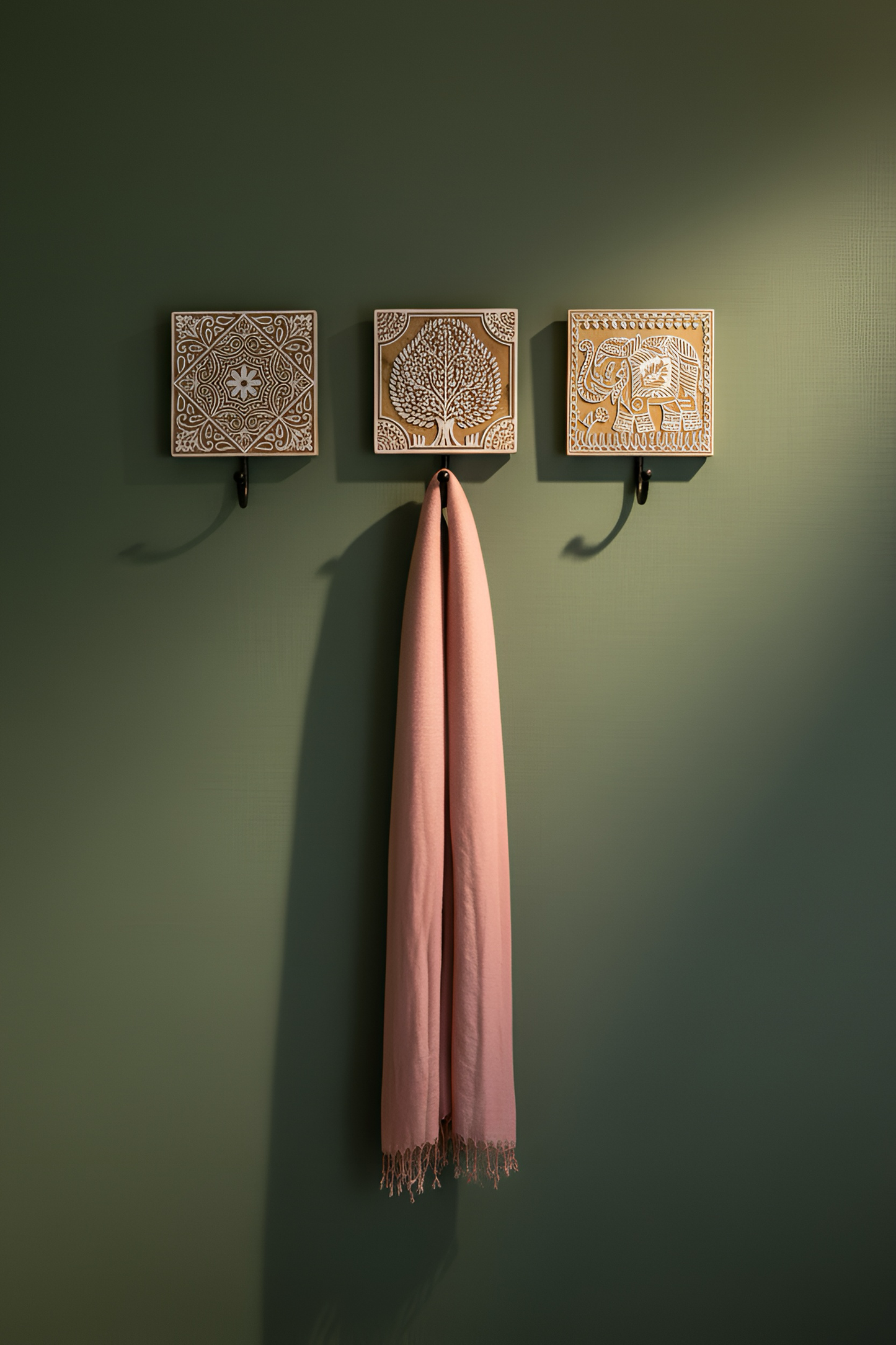 Hand-Carved Batik Wall Hooks