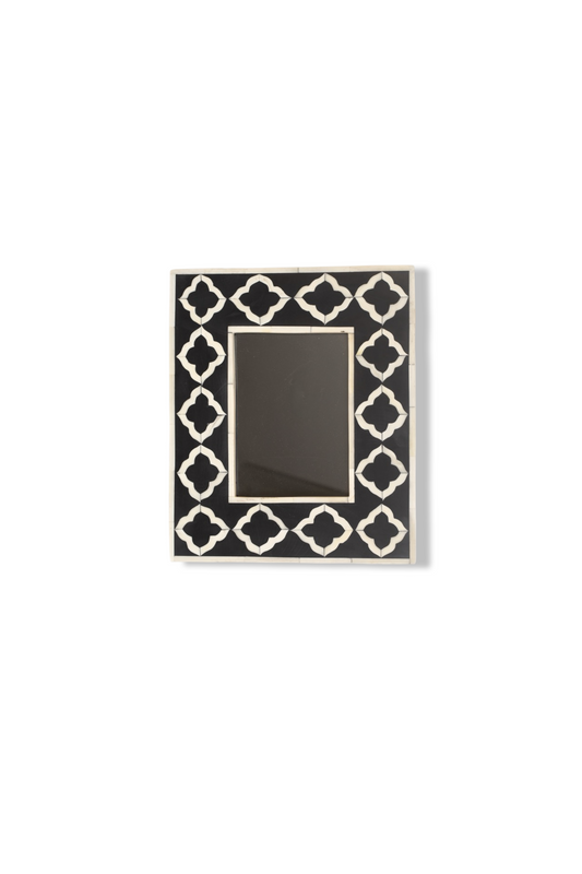 Bone Inlay Photo Frame in Black