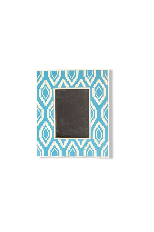 Bone Inlay Photo Frame in Blue